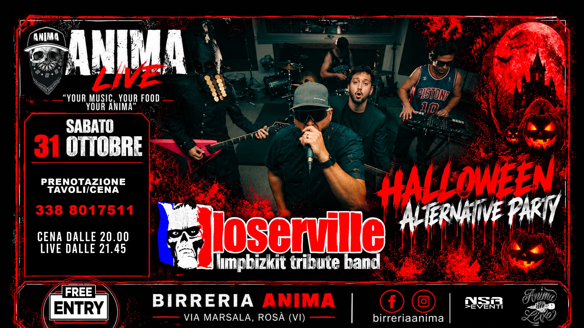 Loserville - Limp Bizkit Tribute @𝐇𝐀𝐋𝐋𝐎𝐖𝐄𝐄𝐍 𝐀𝐋𝐓𝐄𝐑𝐍𝐀𝐓𝐈𝐕𝐄 𝐏𝐀𝐑𝐓𝐘 (𝐂𝐞𝐧𝐚 + 𝐋𝐢𝐯𝐞)