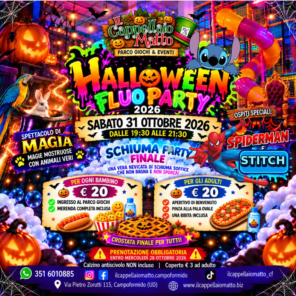 Halloween 2026 Fluo party 🎃👻