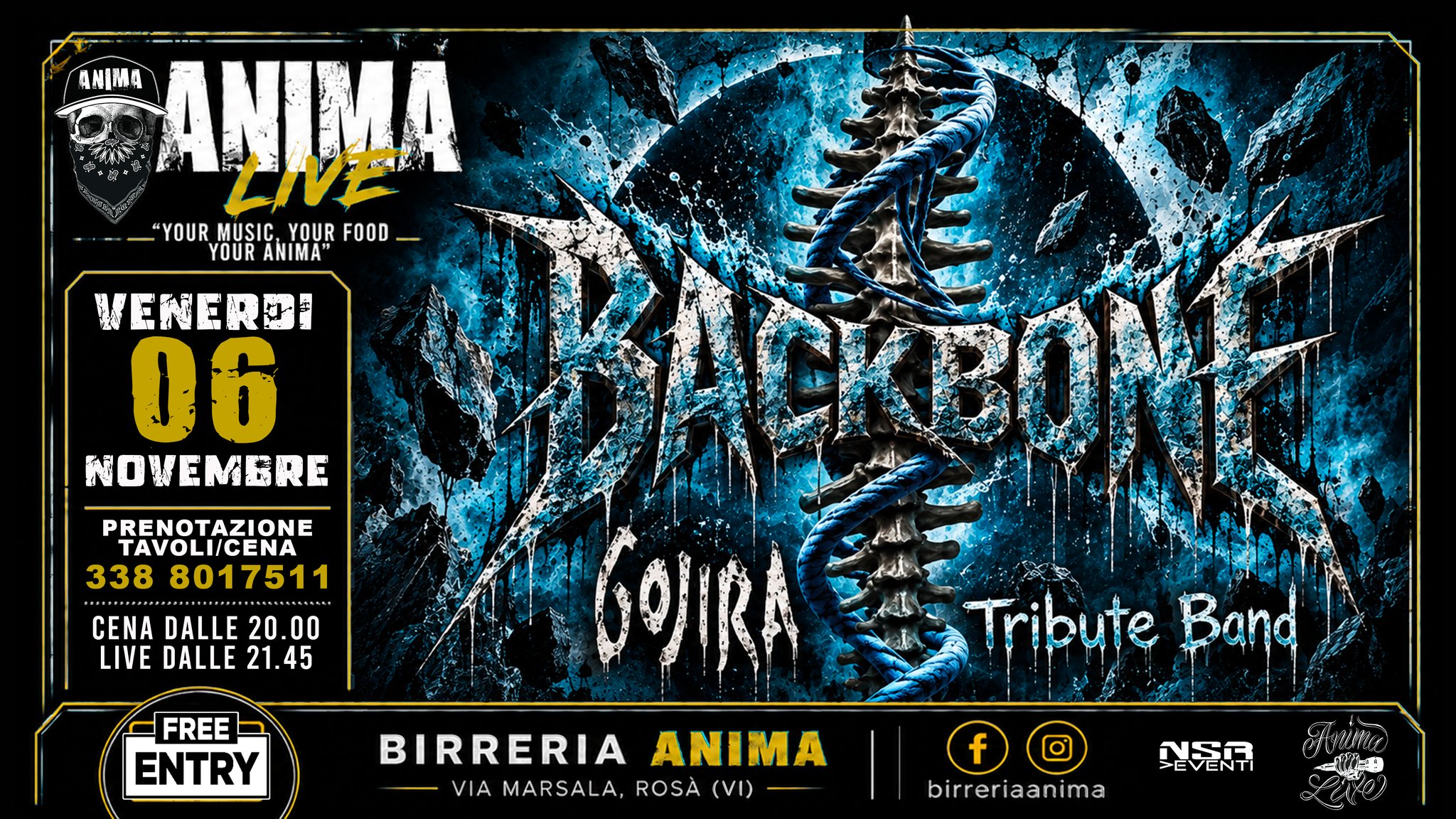 Backbone - Gojira Tribute Band @𝐀𝐍𝐈𝐌𝐀 (𝐂𝐞𝐧𝐚+𝐋𝐢𝐯𝐞)
