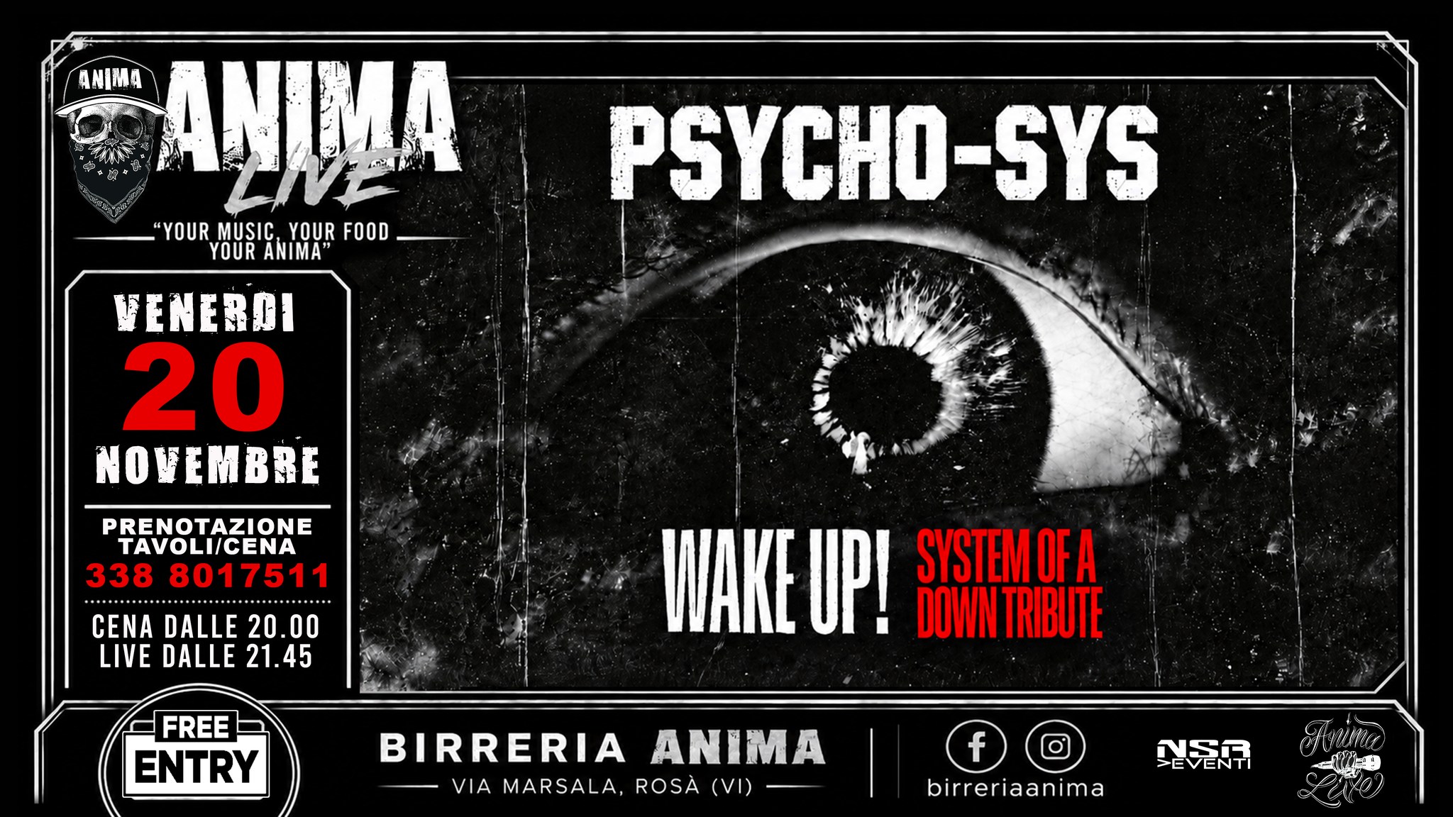 PSYCHO-SYS / System of a Down Tribute @𝐀𝐍𝐈𝐌𝐀 (𝐂𝐞𝐧𝐚+𝐋𝐢𝐯𝐞)