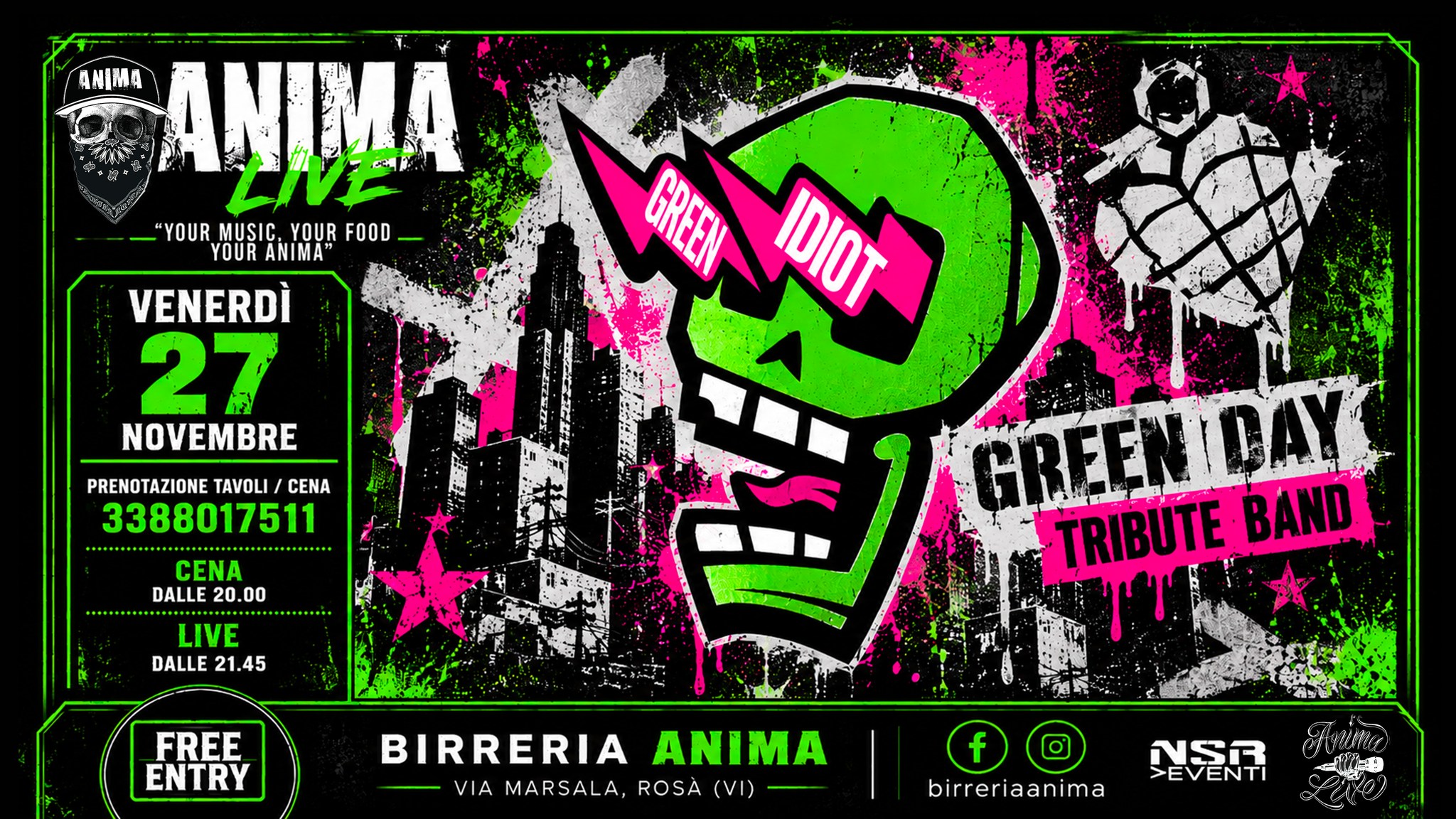 Green Idiot - Green Day Tribute @𝐀𝐍𝐈𝐌𝐀 (𝐂𝐞𝐧𝐚+𝐋𝐢𝐯𝐞)