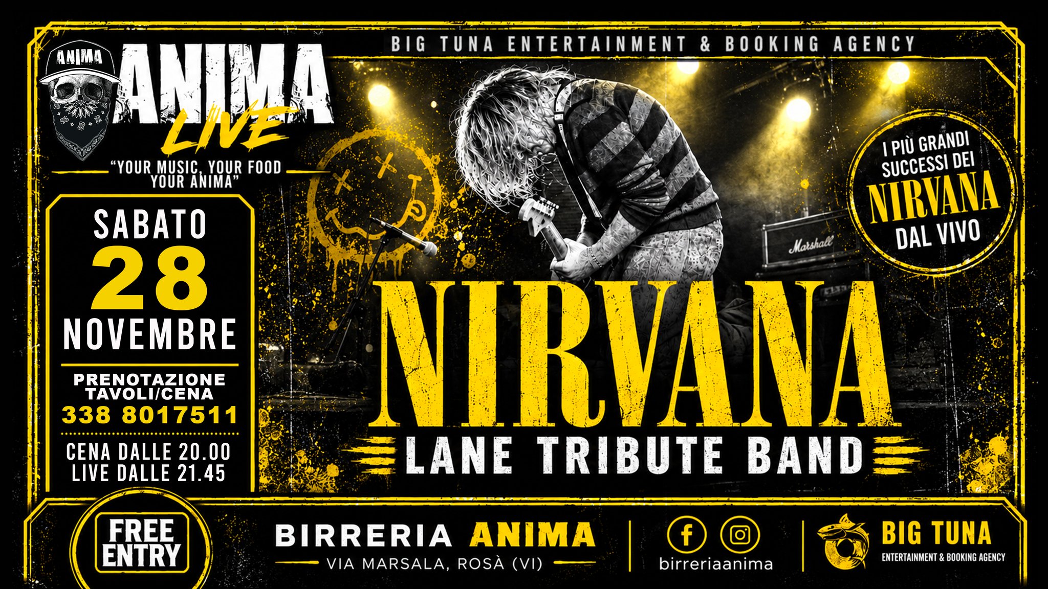LANE | NIRVANA Tribute Band @𝐀𝐍𝐈𝐌𝐀 (𝐂𝐞𝐧𝐚+𝐋𝐢𝐯𝐞)