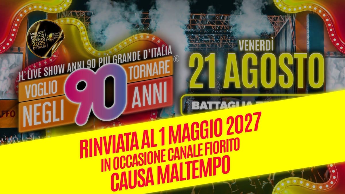 VOGLIO TORNARE NEGLI ANNI 90 – BATTAGLIA TERME